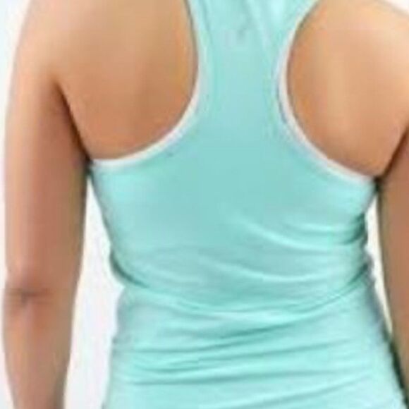 NWOT Zyia Active, Turquoise Copper Charged Tank Top, Size L, Small pull in back - Picture 7 of 8